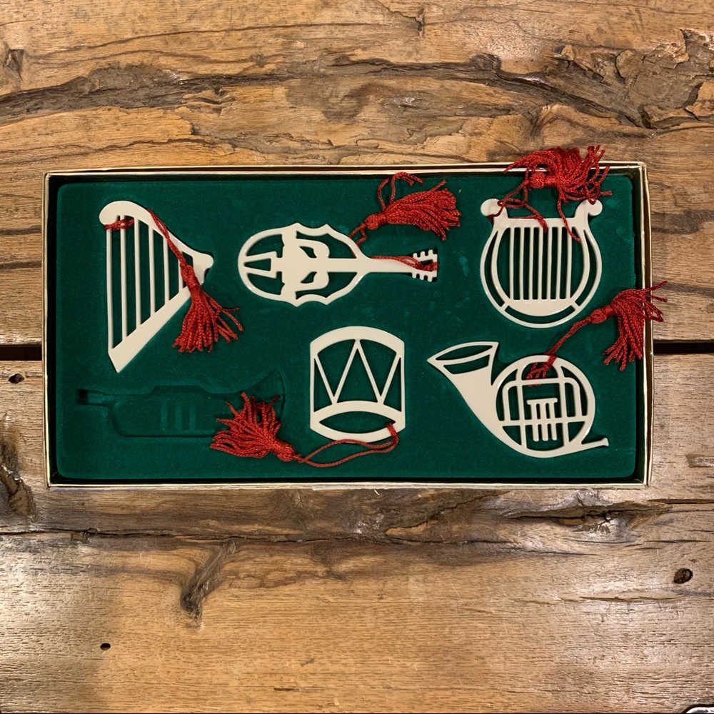 Lenox Bone China Christmas Instrument Ornaments